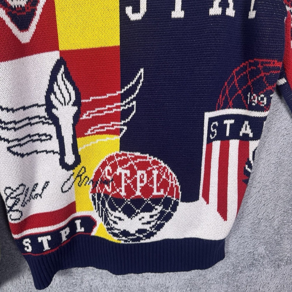 Staple Pigeon Sweater Mens M Knit New York Geometric AOP All‎ Over Sweatshirt - Picture 8 of 12